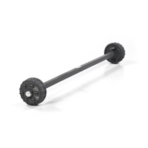 BURQUIP - 1600KG, 45MM SQUARE BRAKED FULL BEAM AXLE - Hub Included (AFC45A)